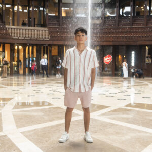 Camisa De Lino Color Beige