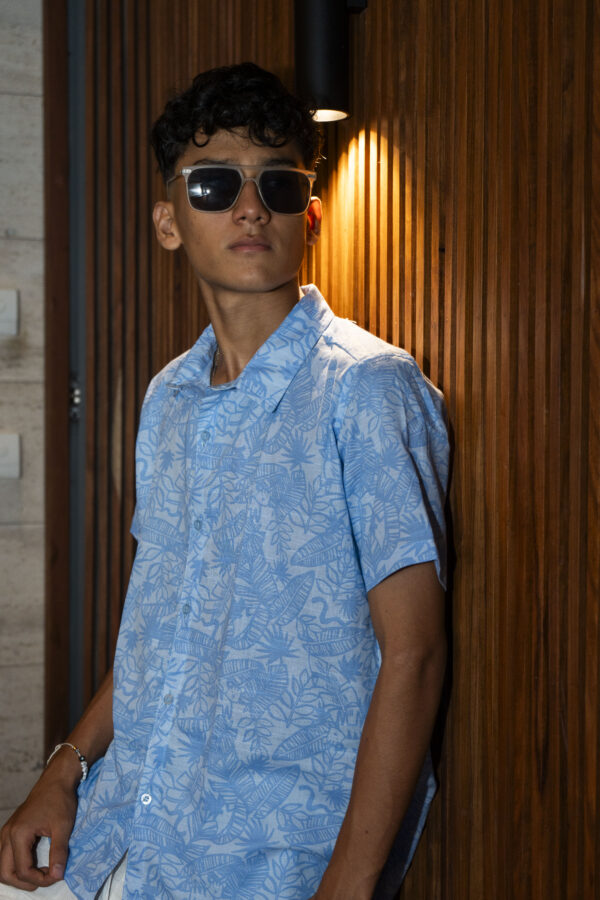 Camisa De Chalis Azul Artico - Image 4